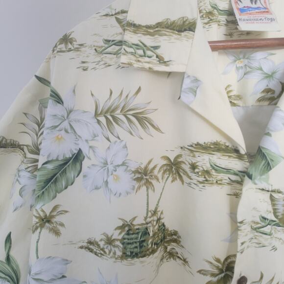 Hawaiian Togs Mens 2XL Aloha Shirt Short Sleeve Tropical Floral Cotton - Picture 3 of 8